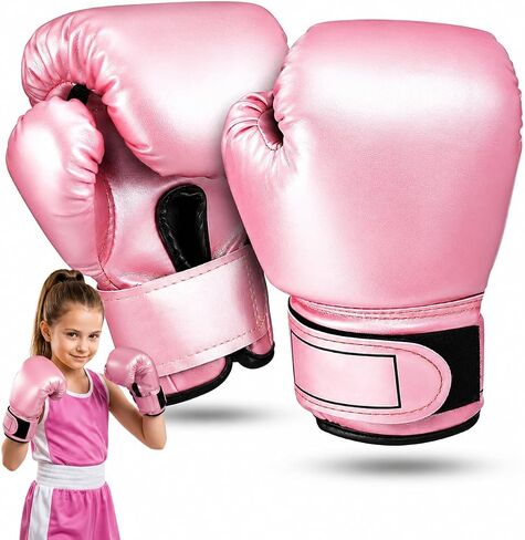 IMIKEYA Kids Boxing Gloves, Soft Padded Training Gloves for Boys and Girls Ages 3-10, Adjustable Wrist Strap for Beginner Punching Bag Practice, Indoor Sparring Play in Kuwait