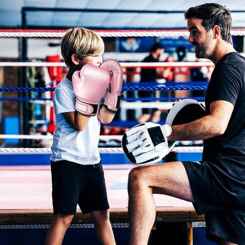 IMIKEYA Kids Boxing Gloves, Soft Padded Training Gloves for Boys and Girls Ages 3-10, Adjustable Wrist Strap for Beginner Punching Bag Practice, Indoor Sparring Play in Kuwait