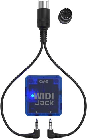 CME WIDI Jack + 6-pin DIN mini Bundle - Bluetooth MIDI Interface with MIDI cables Included - Works with rare single 6-pin DIN mini ports in Saudi Arabia