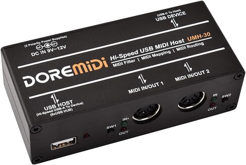 صندوق واجهة مضيف USB عالي السرعة 3G MIDI محول MIDI USB إلى MIDI يتميز بمنفذ USB 2.0 عالي السرعة (UMH-30) in Kuwait
