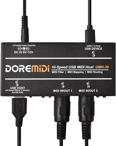 صندوق واجهة مضيف USB عالي السرعة 3G MIDI محول MIDI USB إلى MIDI يتميز بمنفذ USB 2.0 عالي السرعة (UMH-30) in Kuwait