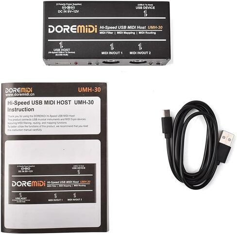 صندوق واجهة مضيف USB عالي السرعة 3G MIDI محول MIDI USB إلى MIDI يتميز بمنفذ USB 2.0 عالي السرعة (UMH-30) in Kuwait