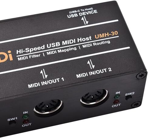 صندوق واجهة مضيف USB عالي السرعة 3G MIDI محول MIDI USB إلى MIDI يتميز بمنفذ USB 2.0 عالي السرعة (UMH-30) in Kuwait