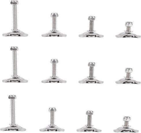 RiToEasysports L Track Threaded Stud Fittings Stainless Steel Double Lug Stud Nut Fitting M8x25mm M8x35mm M8x40mm M8x60mm 5500 Lbs Break Strength for Truck Bed Trailer RV ATV Cargo Control in Saudi Arabia