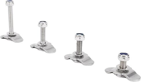 RiToEasysports L Track Threaded Stud Fittings Stainless Steel Double Lug Stud Nut Fitting M8x25mm M8x35mm M8x40mm M8x60mm 5500 Lbs Break Strength for Truck Bed Trailer RV ATV Cargo Control in Saudi Arabia