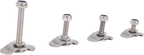 RiToEasysports L Track Threaded Stud Fittings Stainless Steel Double Lug Stud Nut Fitting M8x25mm M8x35mm M8x40mm M8x60mm 5500 Lbs Break Strength for Truck Bed Trailer RV ATV Cargo Control in Saudi Arabia