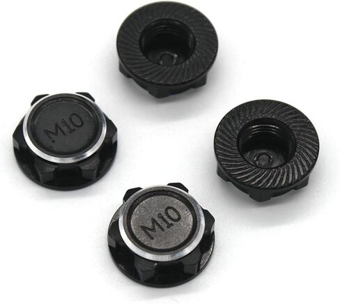 Compatible with JLB 1/10 Golden Cheetah 11101 21101 J3 M10 17MM Hex Jam Nut Metal Fitting(Black) in Kuwait
