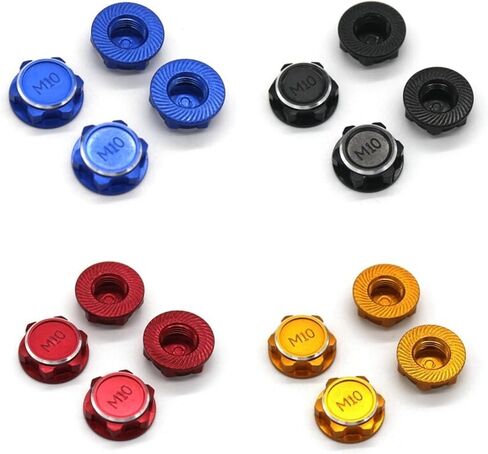 Compatible with JLB 1/10 Golden Cheetah 11101 21101 J3 M10 17MM Hex Jam Nut Metal Fitting(Black) in Kuwait