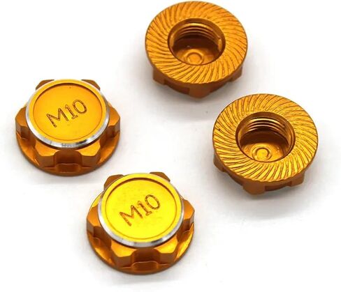 Compatible with JLB 1/10 Golden Cheetah 11101 21101 J3 M10 17MM Hex Jam Nut Metal Fitting(Black) in Kuwait
