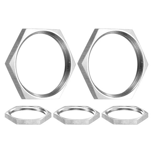 M METERXITY 2-Pack Cast Pipe Fitting Hex Locknut، NPT3/4 أنثى الموضوع الفولاذ المقاوم للصدأ عرافة قفل الجوز لأنظمة السباكة الثابتة / الهيدروليكية / أنظمة نقل السوائل in Kuwait