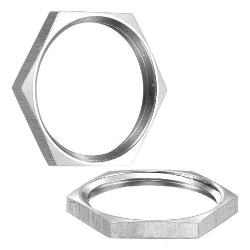 M METERXITY 2-Pack Cast Pipe Fitting Hex Locknut، NPT3/4 أنثى الموضوع الفولاذ المقاوم للصدأ عرافة قفل الجوز لأنظمة السباكة الثابتة / الهيدروليكية / أنظمة نقل السوائل in Kuwait