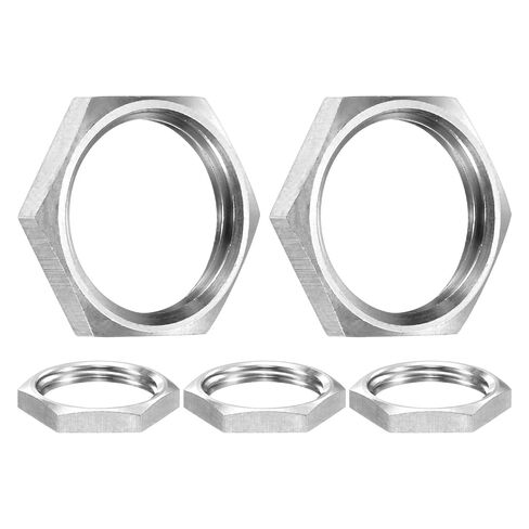 M METERXITY 2-Pack Cast Pipe Fitting Hex Locknut، NPT3/4 أنثى الموضوع الفولاذ المقاوم للصدأ عرافة قفل الجوز لأنظمة السباكة الثابتة / الهيدروليكية / أنظمة نقل السوائل in Kuwait