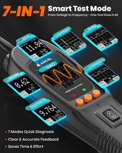 ماسح ضوئي ANCEL AD310 Universal Obd II + مجموعة اختبار مسبار دائرة طاقة السيارات ANCEL PB500 in Kuwait