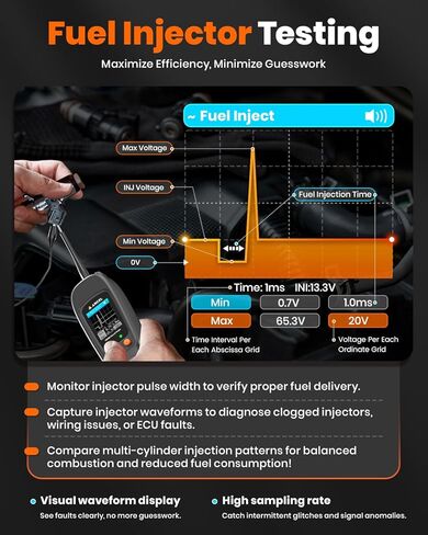 ماسح ضوئي ANCEL AD310 Universal Obd II + مجموعة اختبار مسبار دائرة طاقة السيارات ANCEL PB500 in Kuwait
