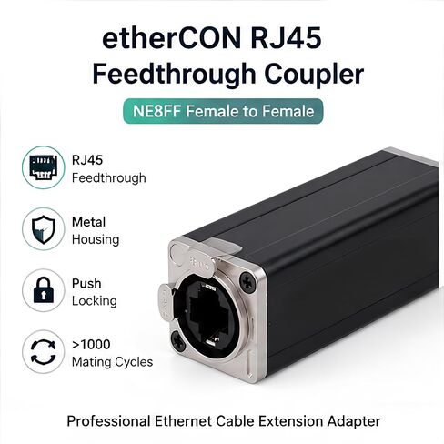 موصل مضمن لوصلة توصيل etherCON RJ45 لتمديد الكابل متوافق مع NE8FF NE8MC وجميع مقابس RJ45 القياسية المجهزة بنظام قفل زنبركي معروف (NE8FF_1PCS) in Kuwait
