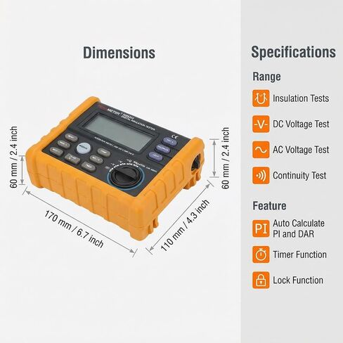 MS5205 جهاز اختبار العزل الرقمي مقياس المقاومة Megohmmeter إيقاف التشغيل التلقائي in Kuwait
