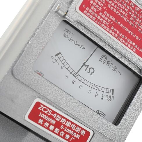 جهاز اختبار العزل Megohmmeter 1000MΩ جهاز اختبار مقاومة العزل المحمول مصنوع من الألومنيوم 1000 فولت 120 دورة في الدقيقة جهاز اختبار مقاومة العزل الإلكتروني in Kuwait