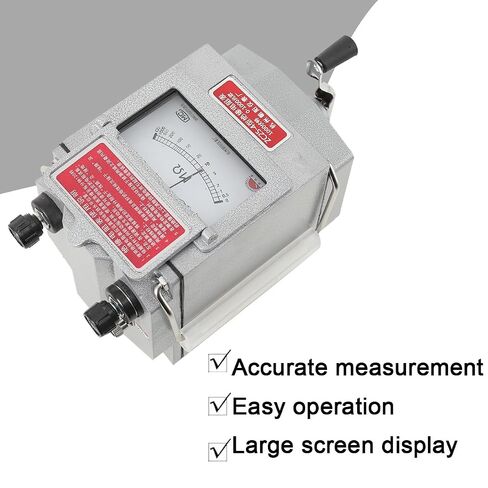 جهاز اختبار العزل Megohmmeter 1000MΩ جهاز اختبار مقاومة العزل المحمول مصنوع من الألومنيوم 1000 فولت 120 دورة في الدقيقة جهاز اختبار مقاومة العزل الإلكتروني in Kuwait