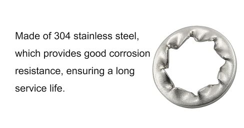 NACX M6 Internal Tooth Star Lock Washers, 304 Stainless Steel Tooth Locking Ring, M6 Internal Serrated Washers, 250PCS (Silver) in Kuwait