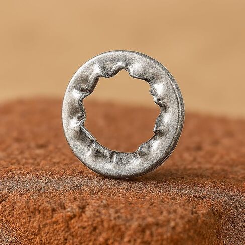 NACX M6 Internal Tooth Star Lock Washers, 304 Stainless Steel Tooth Locking Ring, M6 Internal Serrated Washers, 250PCS (Silver) in Kuwait