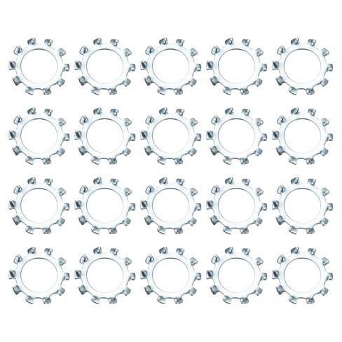 uxcell 20Pcs 1/2 External Tooth Lock Washer, Zinc-Plated Carbon Steel Multi-Tooth Star Washer Locking Fastener, Silver Tone in Kuwait