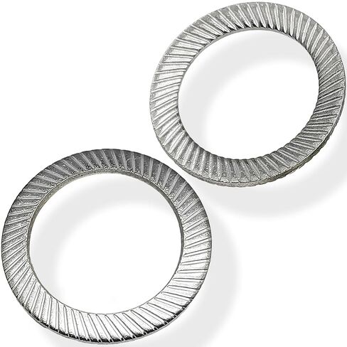 30pcs M10 304 Stainless Steel Double-Sided Lock Washers, Knurled Striped Design,10mm ID x 16mm OD x 1mm Thick in Kuwait