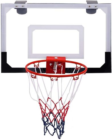 Goplus 18'' x12'' Mini Wall Mounted Basketball Hoop, Backboard for Door w/Ball and Hand Pump Set, Basketball Sports Exercise for Youth Kids Adults Indoor Outdoor in Kuwait