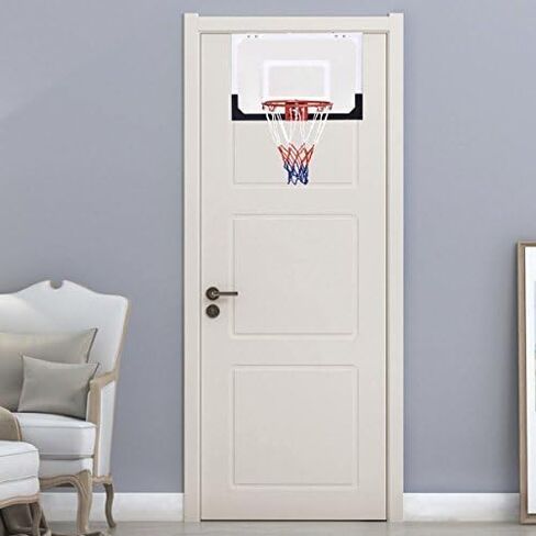 Goplus 18'' x12'' Mini Wall Mounted Basketball Hoop, Backboard for Door w/Ball and Hand Pump Set, Basketball Sports Exercise for Youth Kids Adults Indoor Outdoor in Kuwait