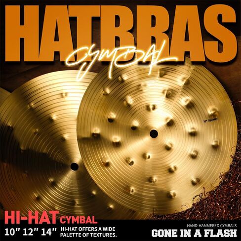 Clap Cymbal Effects Cymbal for Drum Set, Stack Clap Sound Cymbal, Special Effects Percussion Cymbal for Drum Kit– 10" / 12" / 14" in Kuwait