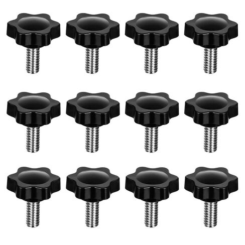 Thumb Screws 1/4"- 20 × 0.63 Knurled Thumb Screw 1/4 × 20 Threaded Knobs for Machine Furniture Umbrella Base Replacement 12 PCS in Kuwait
