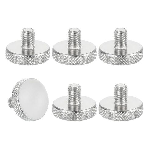 MECCANIXITY 5pcs M3 x 4mm Knurled Thumb Screws, 304 Stainless Steel Flat Head Thumb Screws Metric Diamond Knurled Head Bolts Grip Knobs Hand Tighten Thread Fasteners, 10mm Dia in Kuwait