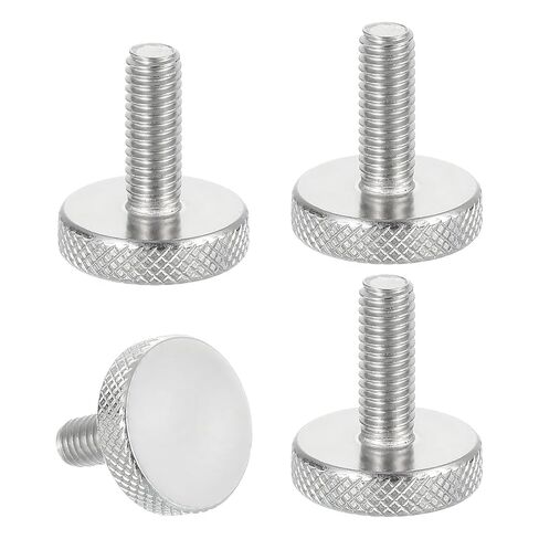 MECCANIXITY 5pcs M3 x 4mm Knurled Thumb Screws, 304 Stainless Steel Flat Head Thumb Screws Metric Diamond Knurled Head Bolts Grip Knobs Hand Tighten Thread Fasteners, 10mm Dia in Kuwait