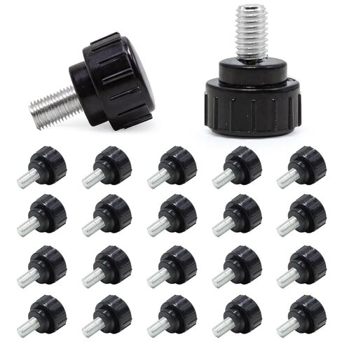 20 Pcs M4 x 10mm Black Carbon Steel Thumb Screws, Knurled Grip Head for VESA Bracket, Monitor Arm, Desk Mount & Computer Monitor - Tool-Free Hand Fasteners in Kuwait