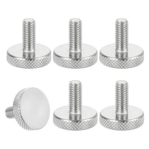 MECCANIXITY 5pcs M3 x 4mm Knurled Thumb Screws, 304 Stainless Steel Flat Head Thumb Screws Metric Diamond Knurled Head Bolts Grip Knobs Hand Tighten Thread Fasteners, 10mm Dia in Kuwait