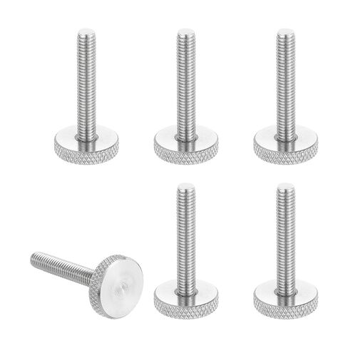 MECCANIXITY 5pcs M3 x 4mm Knurled Thumb Screws, 304 Stainless Steel Flat Head Thumb Screws Metric Diamond Knurled Head Bolts Grip Knobs Hand Tighten Thread Fasteners, 10mm Dia in Kuwait