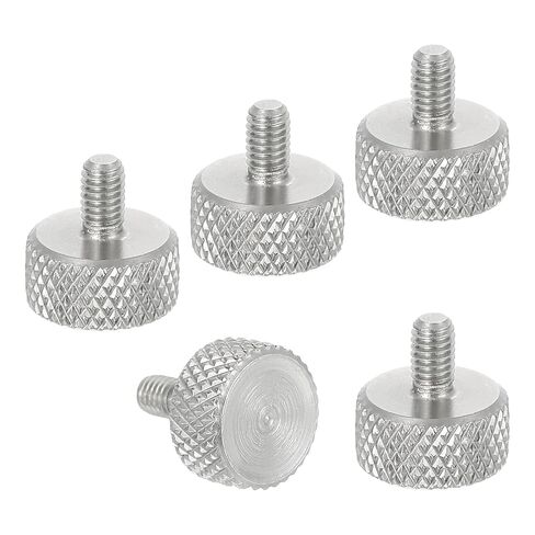 MECCANIXITY 5pcs M3 x 4mm Knurled Thumb Screws, 304 Stainless Steel Flat Head Thumb Screws Metric Diamond Knurled Head Bolts Grip Knobs Hand Tighten Thread Fasteners, 10mm Dia in Kuwait