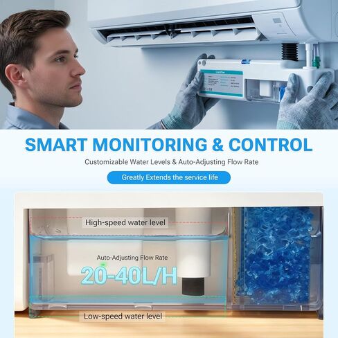 Mini Split Condensate Pum, 11 GPH, 100-240V AC, 50/60 Hz, Soft Start & Auto-Adjust Flow for Silence, Apacitive Sensor, Roviding Robust Condensate Drain Performance for Any Minisplit or Split System in Kuwait