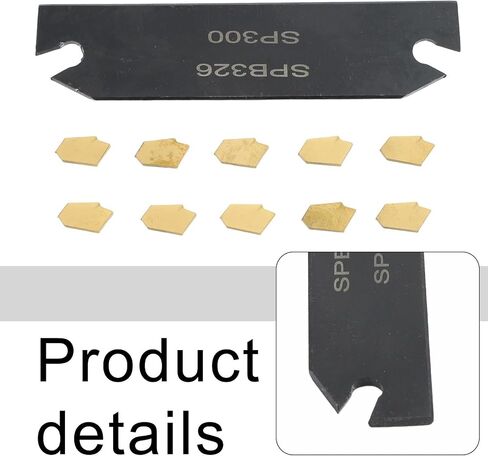 10-Pack GTN-3 SP300 Carbide Grooving Inserts 3mm Width, Coated for SPB26-3 Lathe Grooving & Parting Tool Holder, Semi-Finish Steel Cutting in Saudi Arabia