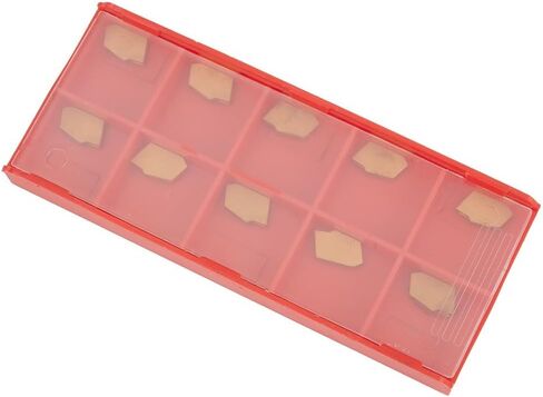 10 Pcs SP200 GTN-2 Grooving Carbide Inserts, CVD TiN Gold Coated, 2mm (0.079") Cutting Width Cut-Off/Parting Inserts for Steel, Stainless Steel & Cast Iron, Fits SPB26-2 SPB32-2 Tool Holders in Saudi Arabia