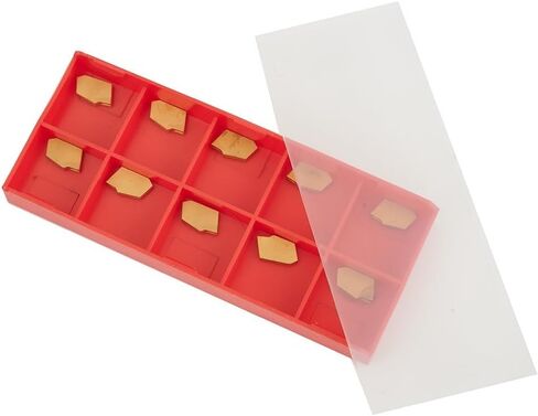 10 Pcs SP200 GTN-2 Grooving Carbide Inserts, CVD TiN Gold Coated, 2mm (0.079") Cutting Width Cut-Off/Parting Inserts for Steel, Stainless Steel & Cast Iron, Fits SPB26-2 SPB32-2 Tool Holders in Saudi Arabia