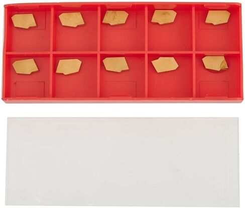 10-Pack SP200 GTN-2 Carbide Grooving Inserts With CVD Coating For Stainless Steel Cast Iron Non-Ferrous Materials Compatible With SPB26-2 SPB32-2 Holders Gold 10Pcs in Kuwait