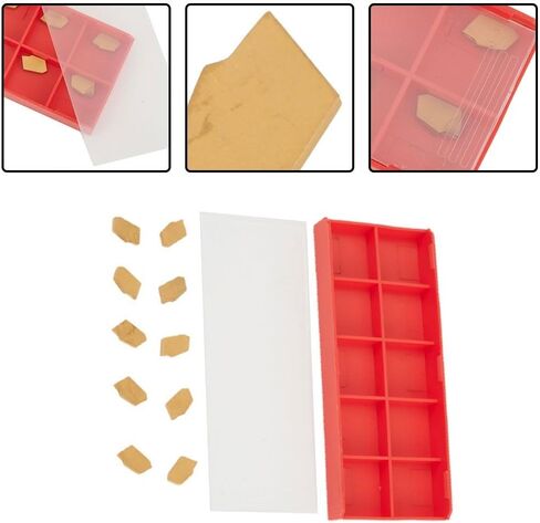 10-Pack SP200 GTN-2 Carbide Grooving Inserts With CVD Coating For Stainless Steel Cast Iron Non-Ferrous Materials Compatible With SPB26-2 SPB32-2 Holders Gold 10Pcs in Kuwait