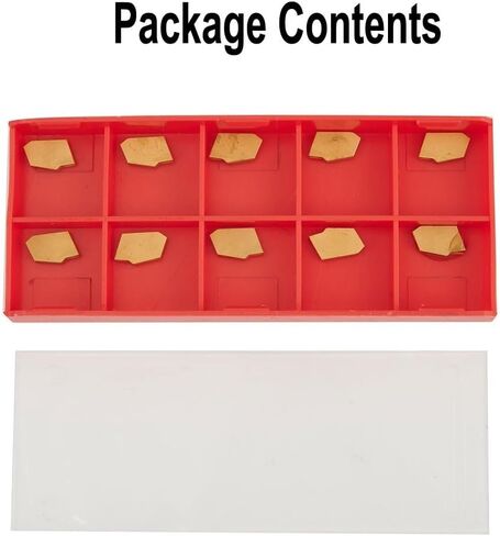 10-Pack SP200 GTN-2 Carbide Grooving Inserts With CVD Coating For Stainless Steel Cast Iron Non-Ferrous Materials Compatible With SPB26-2 SPB32-2 Holders Gold 10Pcs in Kuwait