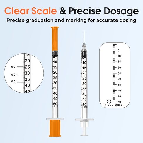 0.5ml 30G 5/16" Syringes, Lab Syringes Individually Wrapped pack of 100 in Kuwait