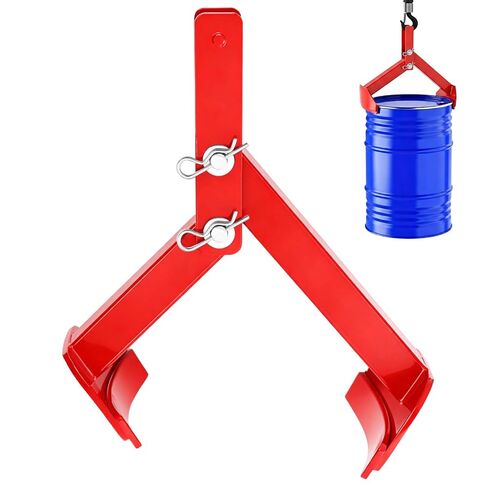 Vertical Drum Lifter 55 Gallon, 1100 Lbs Capacity Clamp for Steel & Plastic Barrels, Heavy Duty Material Handling Equipment, Secure Hydraulic Drum Grabber (Standard) in Kuwait