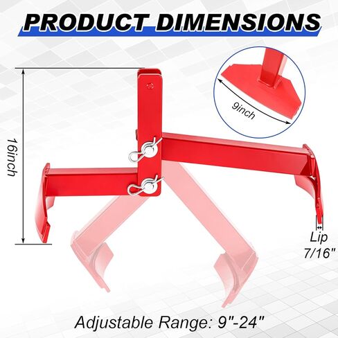 Vertical Drum Lifter 55 Gallon, 1100 Lbs Capacity Clamp for Steel & Plastic Barrels, Heavy Duty Material Handling Equipment, Secure Hydraulic Drum Grabber (Standard) in Kuwait