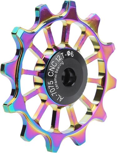 Generic 12T Aluminum Alloy Bike Rollers, Pulley Wheel Guide Wheel, Derailleur Pulley Wheels with Ceramic Bearing for Mountain Road Bikes in Kuwait