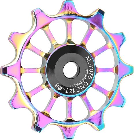 Generic 12T Aluminum Alloy Bike Rollers, Pulley Wheel Guide Wheel, Derailleur Pulley Wheels with Ceramic Bearing for Mountain Road Bikes in Kuwait