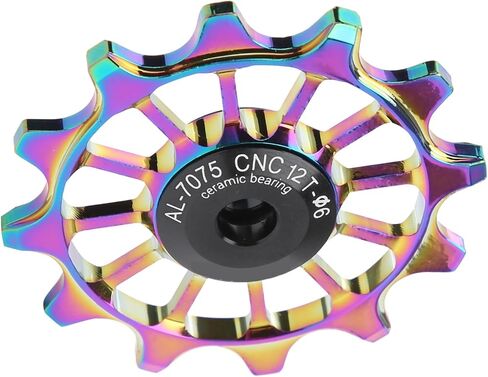 Generic 12T Aluminum Alloy Bike Rollers, Pulley Wheel Guide Wheel, Derailleur Pulley Wheels with Ceramic Bearing for Mountain Road Bikes in Kuwait