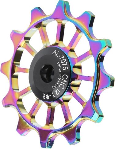 Generic 12T Aluminum Alloy Bike Rollers, Pulley Wheel Guide Wheel, Derailleur Pulley Wheels with Ceramic Bearing for Mountain Road Bikes in Kuwait